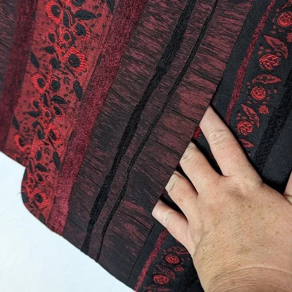 Vintage TanJay Textured Lace Stripe Zip Jacket Women's‎ L 90's Career Embroidery - Picture 4 of 10